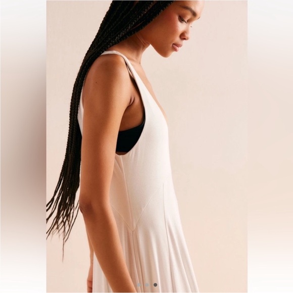 Free People FP Beach Feliz Maxi Dress Slits White Size Medium M NWT - Picture 5 of 11